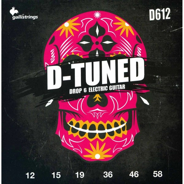 Струни для електрогітари Gallistrings D612 - 6 STRINGS DROP 6