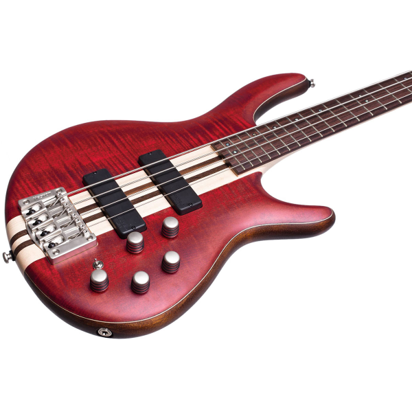 Бас-гітара CORT A4 Plus FMMH (Open Pore Black Cherry)