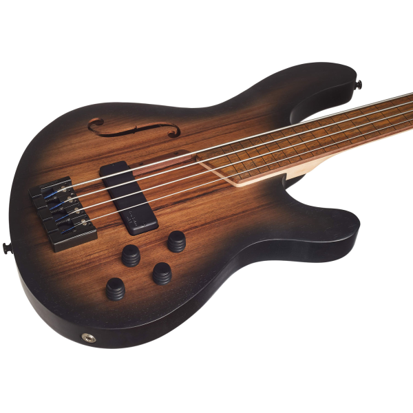 Бас-гітара CORT B4FL MHPZ (Open Pore Trans Black Burst)