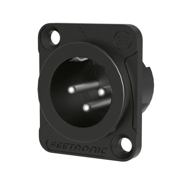 Роз'єм панельний XLR тато Seetronic MJ3F2C-B Роз'єм панельний XLR тато Seetronic MJ3F2C-B