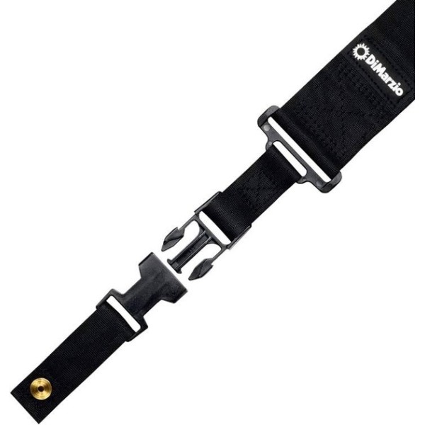 Гітарний ремінь DIMARZIO ELASTIC CLIPLOCK BLACK