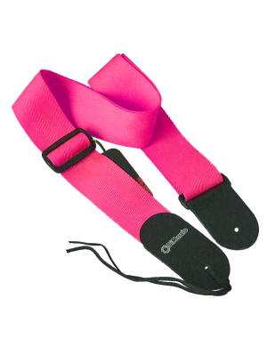 Ремінь для гітари DIMARZIO DD3100N NYLON W / LEATHER ENDS (NEON PINK)