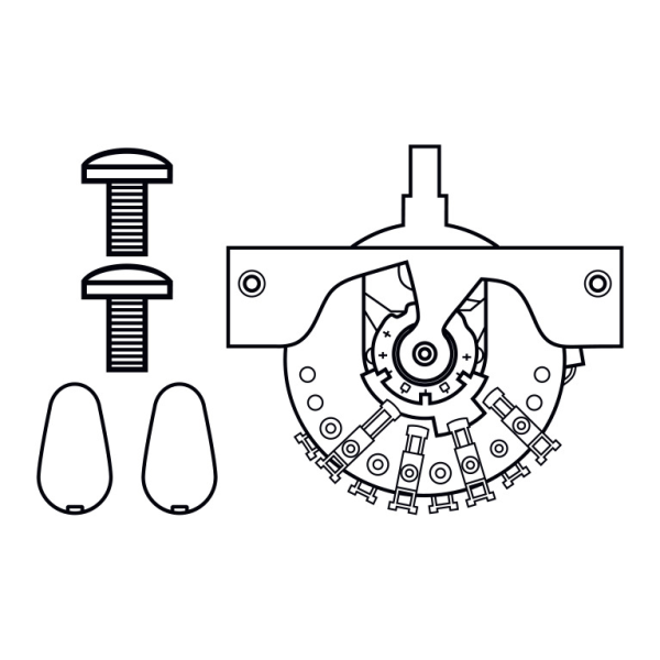 5-позиційний перемикач DIMARZIO EP1104 STRAT 5-WAY SWITCH