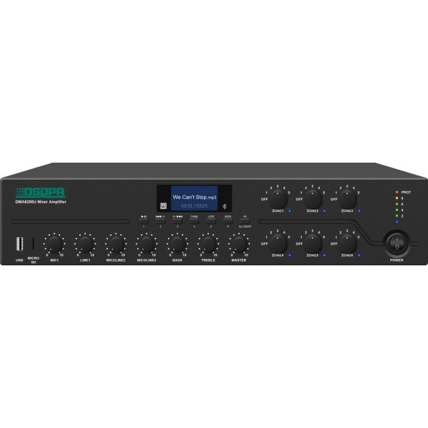 Трансляційний підсилювач потужності з конференц-мікрофоном DSPPA DMA6250U