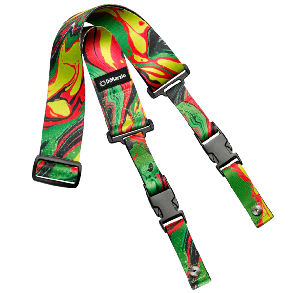 Ремінь для гітари DIMARZIO DD2241 STEVE VAI CLIPLOCK - GREEN UNIVERSE