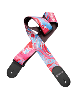 Ремінь для гітари DIMARZIO DD3144 STEVE VAI w / Leather Ends - Blue Cherry Universe