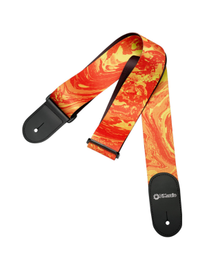 Ремінь для гітари DIMARZIO DD3145 STEVE VAI w / Leather Ends - Orange Universe