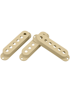 Пластиковые крышки для сингловых звукоснимателей DIMARZIO DM2000CR VINTAGE STRAT PICKUP COVERS (Cremе