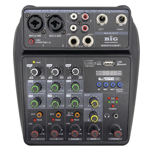 Мікшерний пульт BIG MINI5 FX/USB/BT