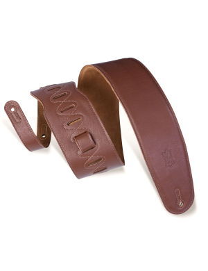 Ремінь для бас-гітари LEVY'S M4GF-BRN CLASSICS SERIES PADDED GARMENT LEATHER BASS STRAP (BROWN)