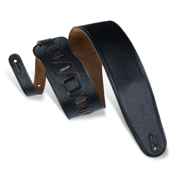 Ремінь для бас-гітари LEVY'S M4GF-BLK CLASSICS SERIES PADDED GARMENT LEATHER BASS STRAP (BLACK)