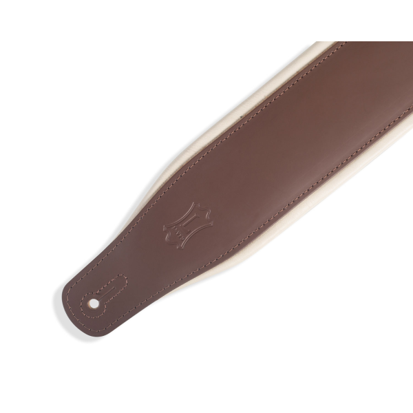 Ремінь для бас-гітари з м'якою підкладкою LEVY'S M26PD-BRN_CRM GUITAR STRAP (BROWN, CREAM)