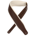 Ремінь для бас-гітари з м'якою підкладкою LEVY'S M26PD-BRN_CRM GUITAR STRAP (BROWN, CREAM)