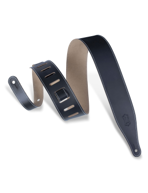 Гітарний ремінь LEVY'S DM17-BLK Top Grain Series, шкіряний, чорний, ручна робота