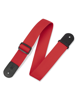 Гітарний ремінь LEVY'S M8POLY-RED CLASSICS SERIES POLYPROPYLENE GUITAR STRAP (RED)