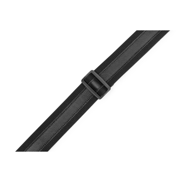 Гітарний ремінь LEVY'S MC2CG-BLK-BLK Cotton Combo Guitar Strap – Black Cotton with Black Leather Str