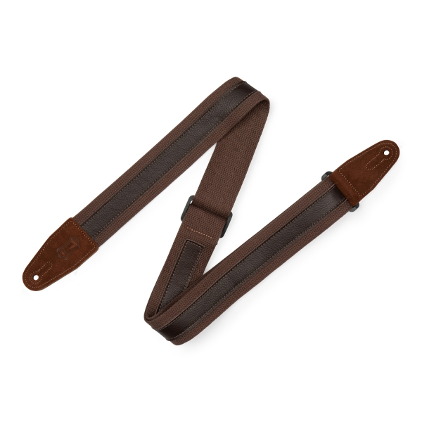 Гітарний ремінь LEVY'S MC2CG-BRN-DBR Cotton Combo Guitar Strap – Brown Cotton
