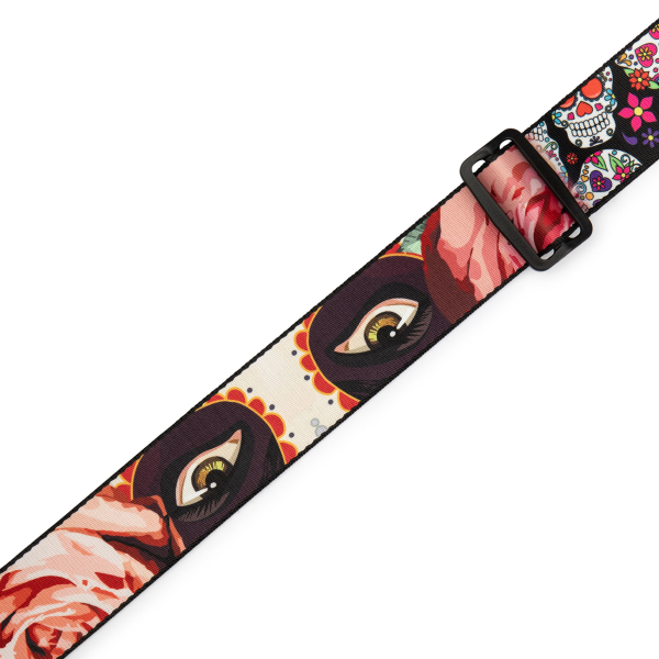 Гітарний ремінь LEVY'S MP2CAL-002 2″ Poly Calaca Guitar Strap – Eyes