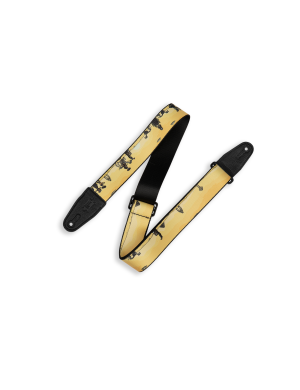 Гітарний ремінь LEVY'S MP2CAL-001 2″ Poly Calaca Guitar Strap – Mariachi