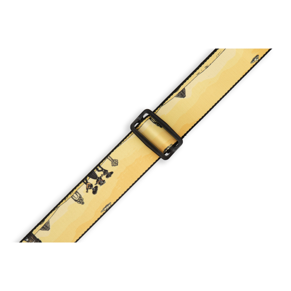 Гітарний ремінь LEVY'S MP2CAL-001 2″ Poly Calaca Guitar Strap – Mariachi