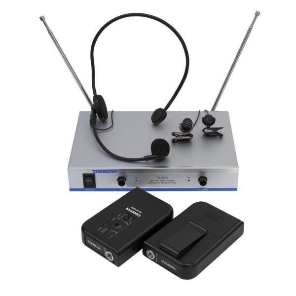 Радіосистема з 1 наголовним мікрофоном + 2 петличними мікрофонами TAKSTAR TS-3310PP Радіосистема з 1 наголовним мікрофоном + 2 петличними мікрофонами TAKSTAR TS-3310PP