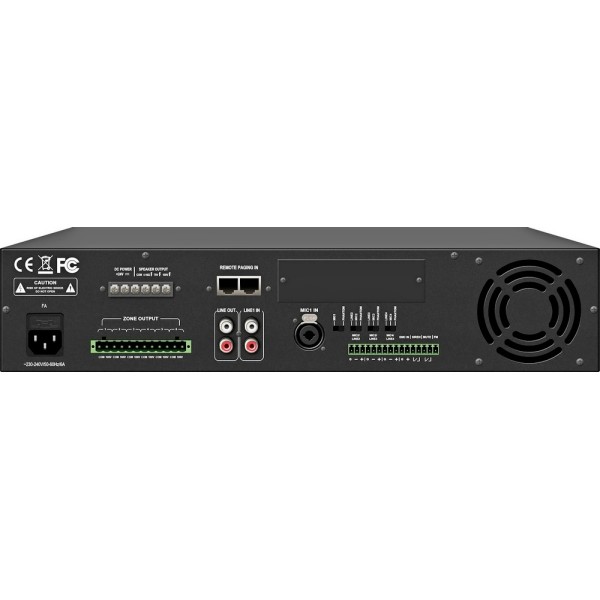 Цифровий підсилювач мікшера DMA6650U можна використовувати разом зі станцією віддаленого пейджингу D