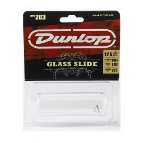 Слайдер для гітари DUNLOP 203 Regular Wall Large Glass Slide