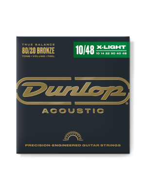 Струны для электрогитары DUNLOP DAB1048 80/20 BRONZE EXTRA LIGHT (10-48) Струны для электрогитары DUNLOP DAB1048 80/20 BRONZE EXTRA LIGHT (10-48)