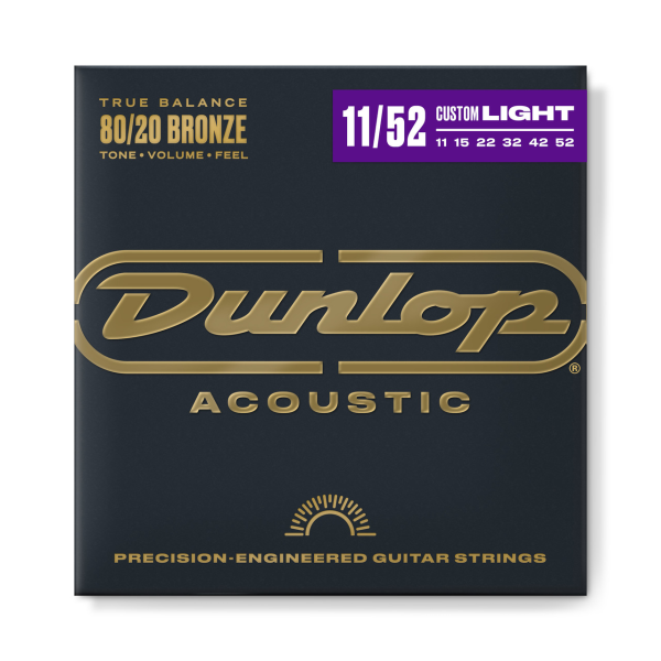 Струни для електрогітари DUNLOP DAB1152 80/20 BRONZE MEDIUM LIGHT (11-52)
