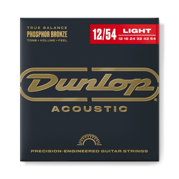 Струни для акустичної гітари DUNLOP DAP1254 Phosphor Bronze (12-54)