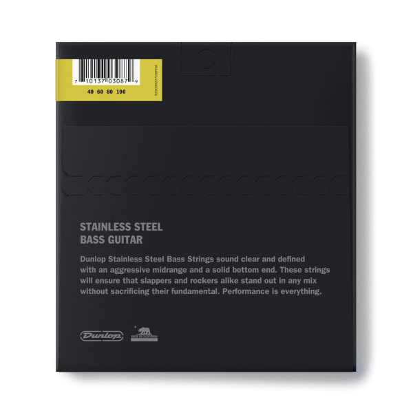 Струни для бас-гітари DUNLOP DBS40100 STAINLESS STEEL LIGHT 40-100