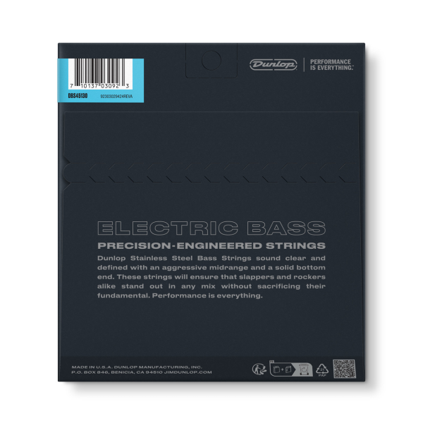 Струни для бас-гітари DUNLOP DBS45130 STAINLESS STEEL MEDIUM 5 STRING 45-130