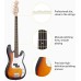 Бас-гітара з чохлом та аксесуарами Donner Music DPB-510 Electric Bass Guitar Sunburst EC1227