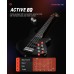 Бас-гітара з чохлом та аксесуарами Donner Music DPJ-100 Electric Bass Guitar Black EC1386