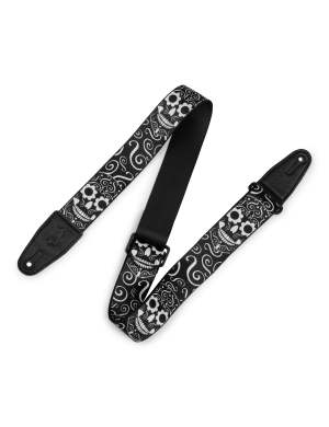 Гітарний ремінь LEVY'S MP2CAL-003 2″ Poly Calaca Guitar Strap – Skulls