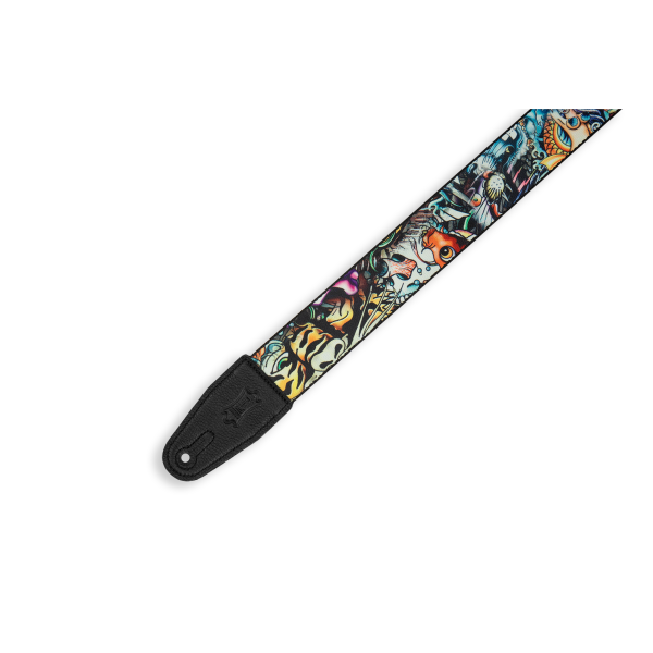 Гітарний ремінь LEVY'S MP2TAT-003 2″ Tattoo Series Poly Guitar Strap - New School