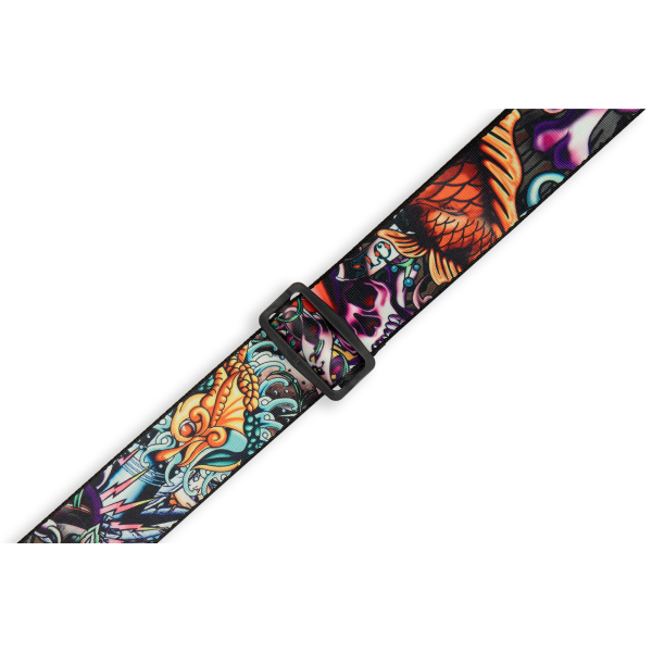 Гітарний ремінь LEVY'S MP2TAT-003 2″ Tattoo Series Poly Guitar Strap - New School