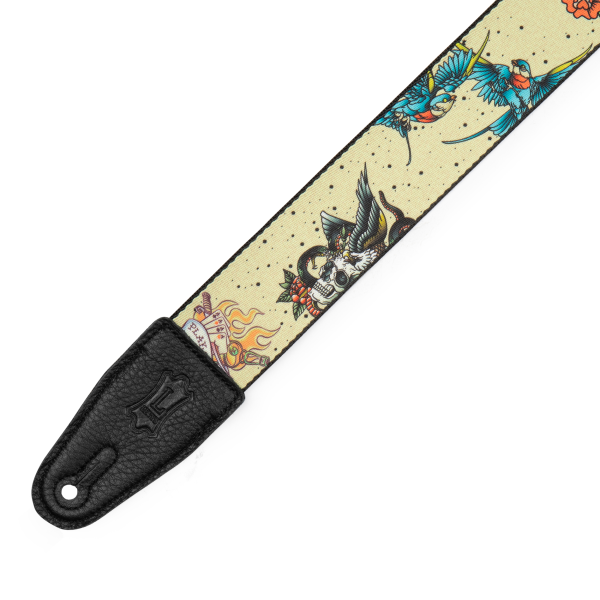 Гітарний ремінь LEVY'S MP2TAT-005 2″ Tattoo Series Poly Guitar Strap - Old School