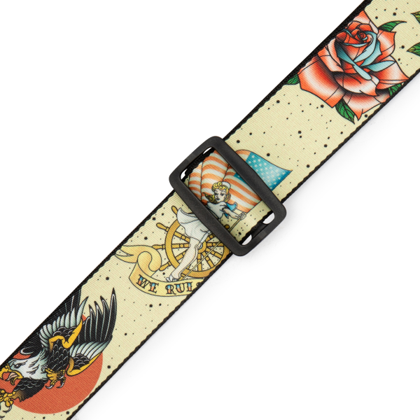 Гітарний ремінь LEVY'S MP2TAT-005 2″ Tattoo Series Poly Guitar Strap - Old School