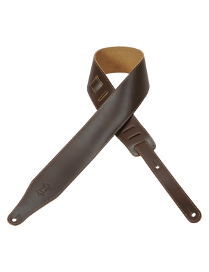 Гітарний ремінь LEVY'S DM17-DBR Top Grain Series, шкіряний, темно-коричневий, ручна робота