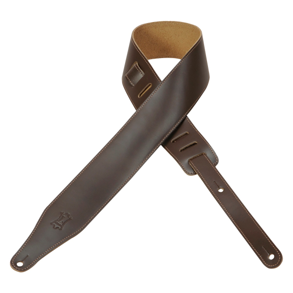 Гітарний ремінь LEVY'S DM17-DBR Top Grain Series, шкіряний, темно-коричневий, ручна робота