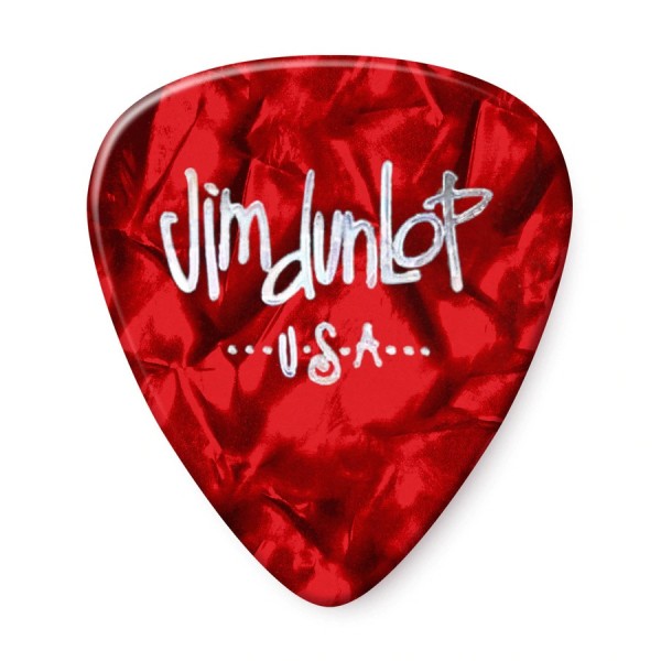 Медіатор DUNLOP 483P09HV GENUINE CELLULOID RED PEARLOID HEAVY
