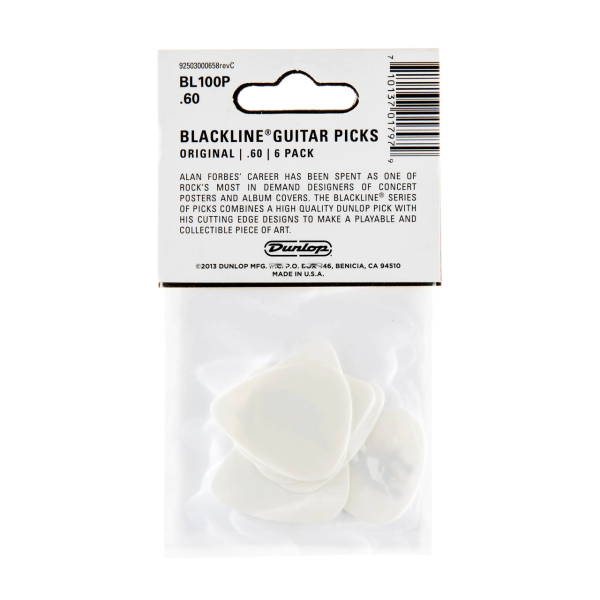 Медіатор DUNLOP BL100P.60 BLACKLINE ORIGINAL PLAYERS PACK 0.60