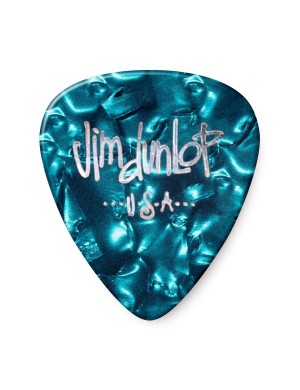 Медиатор DUNLOP 483P11MD GENUINE CELLULOID TURQUOISE PEARLOID MEDIUM