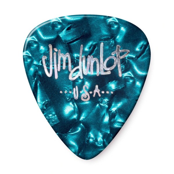 Медіатор DUNLOP 483P11MD GENUINE CELLULOID TURQUOISE PEARLOID MEDIUM