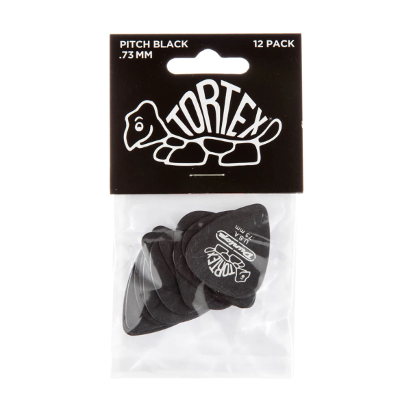 Медіатор DUNLOP 488P.73 TORTEX PITCH BLACK PLAYERS PACK 0.73