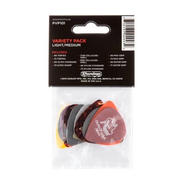 Медіатори DUNLOP GUITAR PICK LT/MD VARIETY PACK