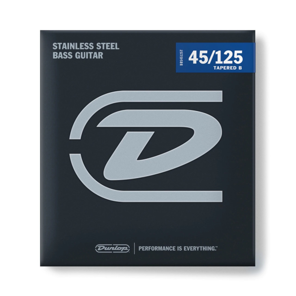 Струни для бас-гітари DUNLOP DBS45125T STAINLESS STEEL MEDIUM 5 TAPERED B 45-125