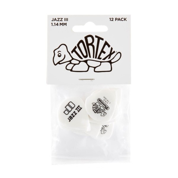 Медіатори DUNLOP Tortex White Jazz III Pick 1.14mm