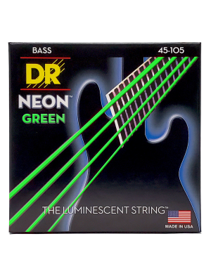 Струны для бас-гитары DR STRINGS NEON GREEN BASS - MEDIUM (45-105)